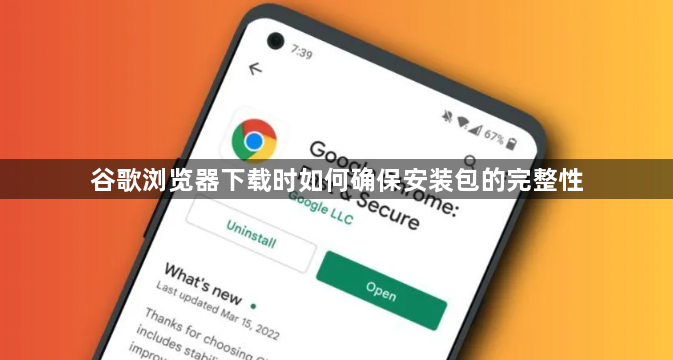 谷歌浏览器下载时如何确保安装包的完整性1